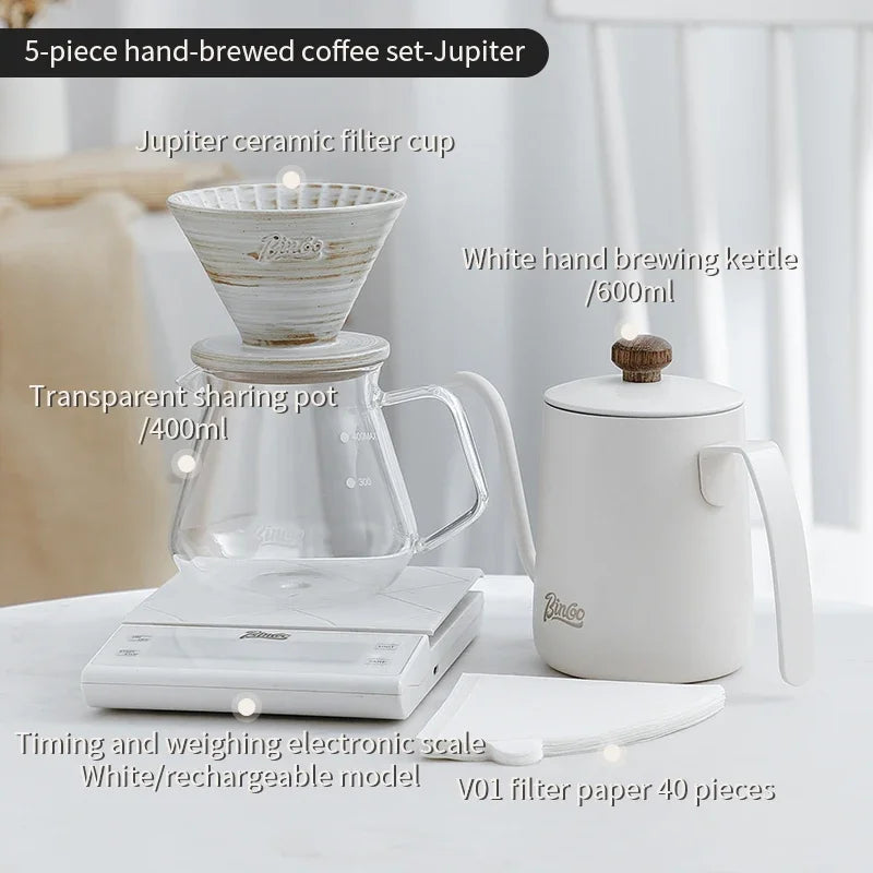 Ceramic Coffee Drip Filter Cup Set – Just Coffee Hand Brew Edition