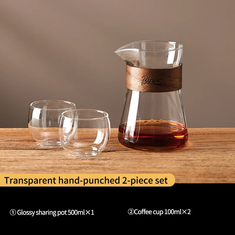 Glass Coffee Sharing Pot Set 500ml – Just Coffee Pour Over Dripper V01