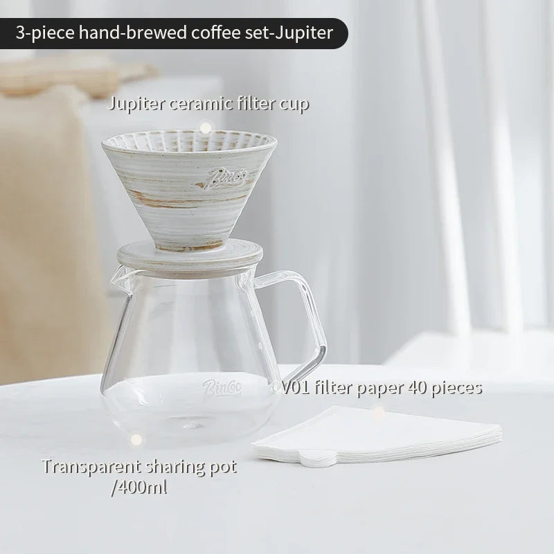 Ceramic Coffee Drip Filter Cup Set – Just Coffee Hand Brew Edition
