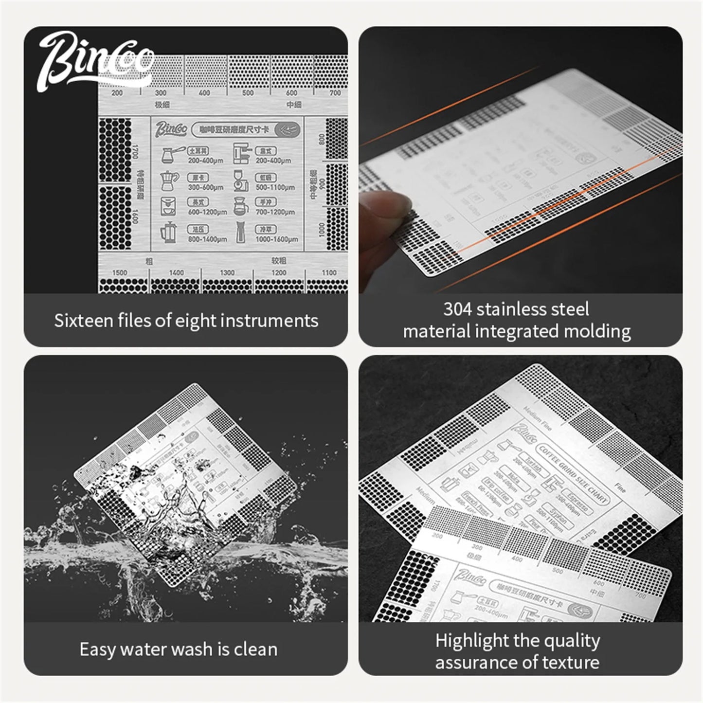 Stainless Steel Coffee Grind Size Ruler – Just Coffee Barista Reference Tool