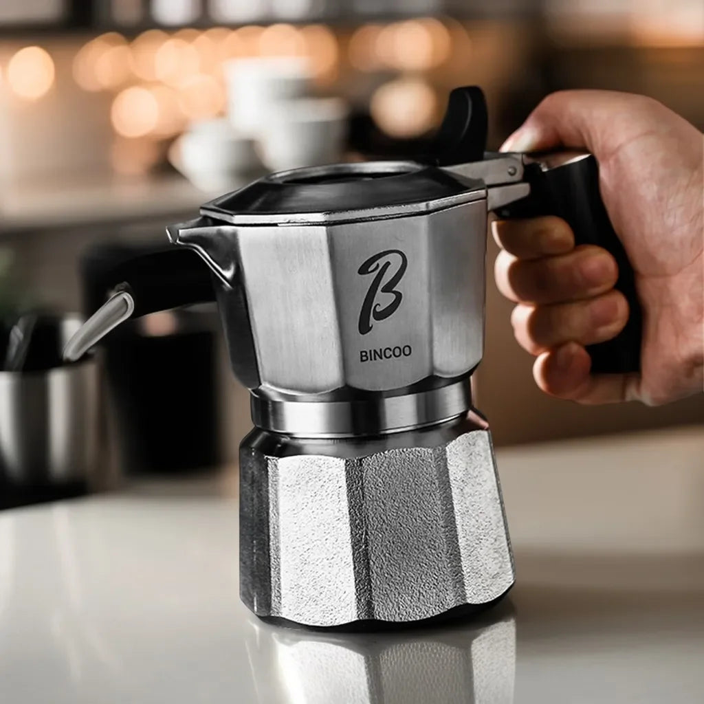 Three-Valve Stainless Steel Moka Pot – Just Coffee Barista Set