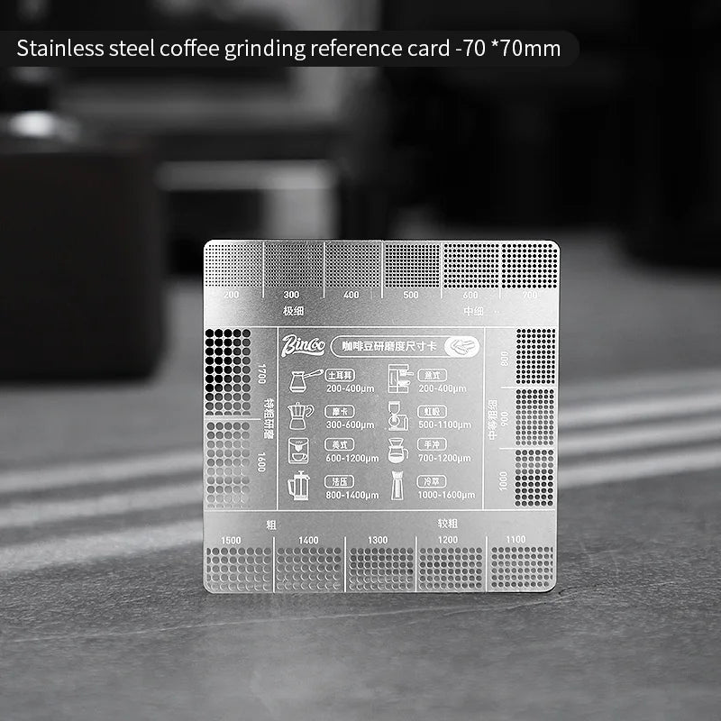 Stainless Steel Coffee Grind Size Ruler – Just Coffee Barista Reference Tool