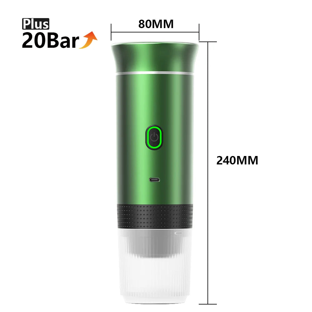 Wireless Electric Portable Espresso Coffee Machine for Car & Home Camping Coffee Maker 3-in-1
