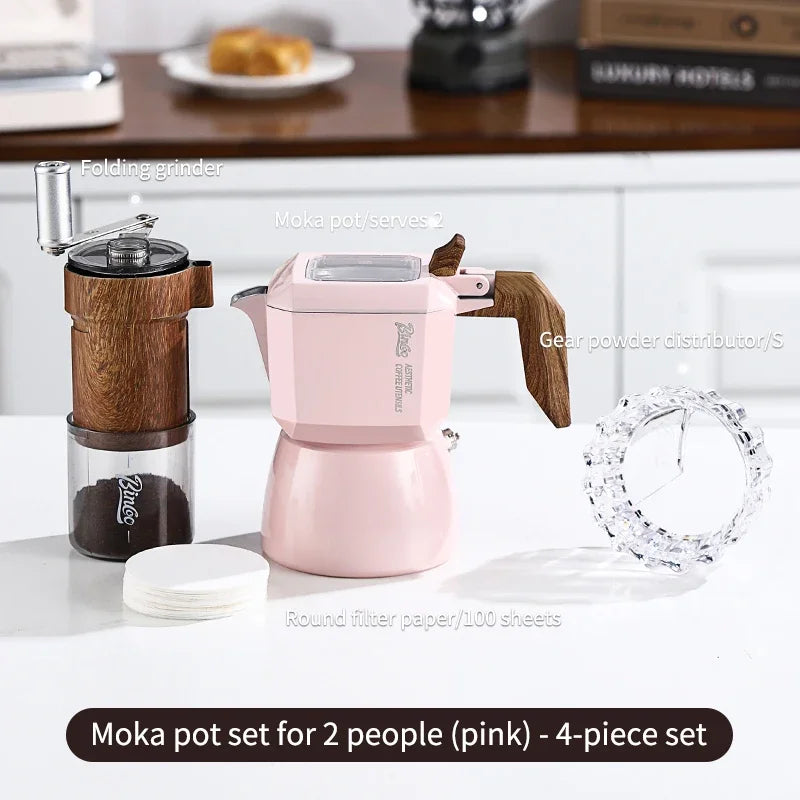 Double Valve Moka Pot 2-Cup – Just Coffee Italian Espresso Set