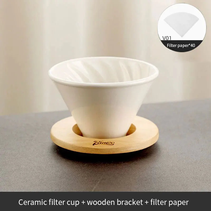 Pour Over Coffee Dripper Set 400ml – Just Coffee Ceramic Filter Pot