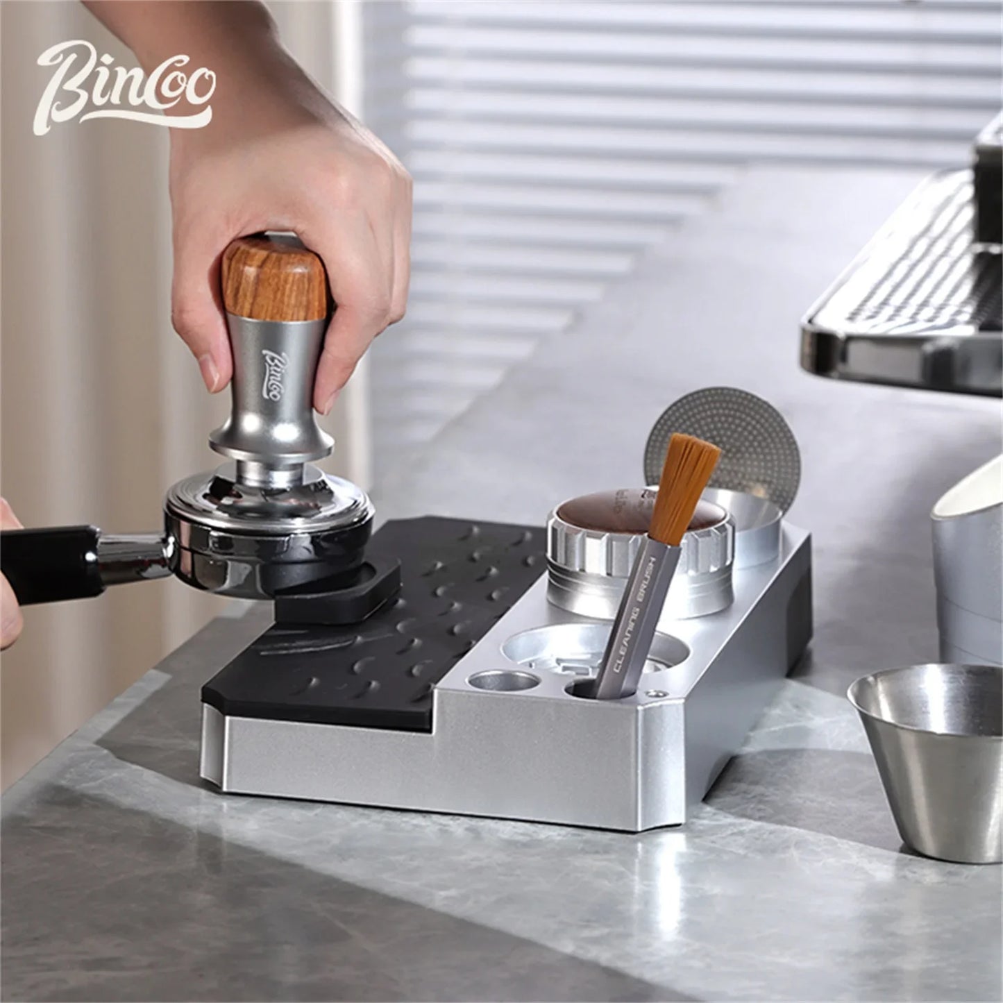 Coffee Tamper Station Stand 51–58mm – Just Coffee Barista Base