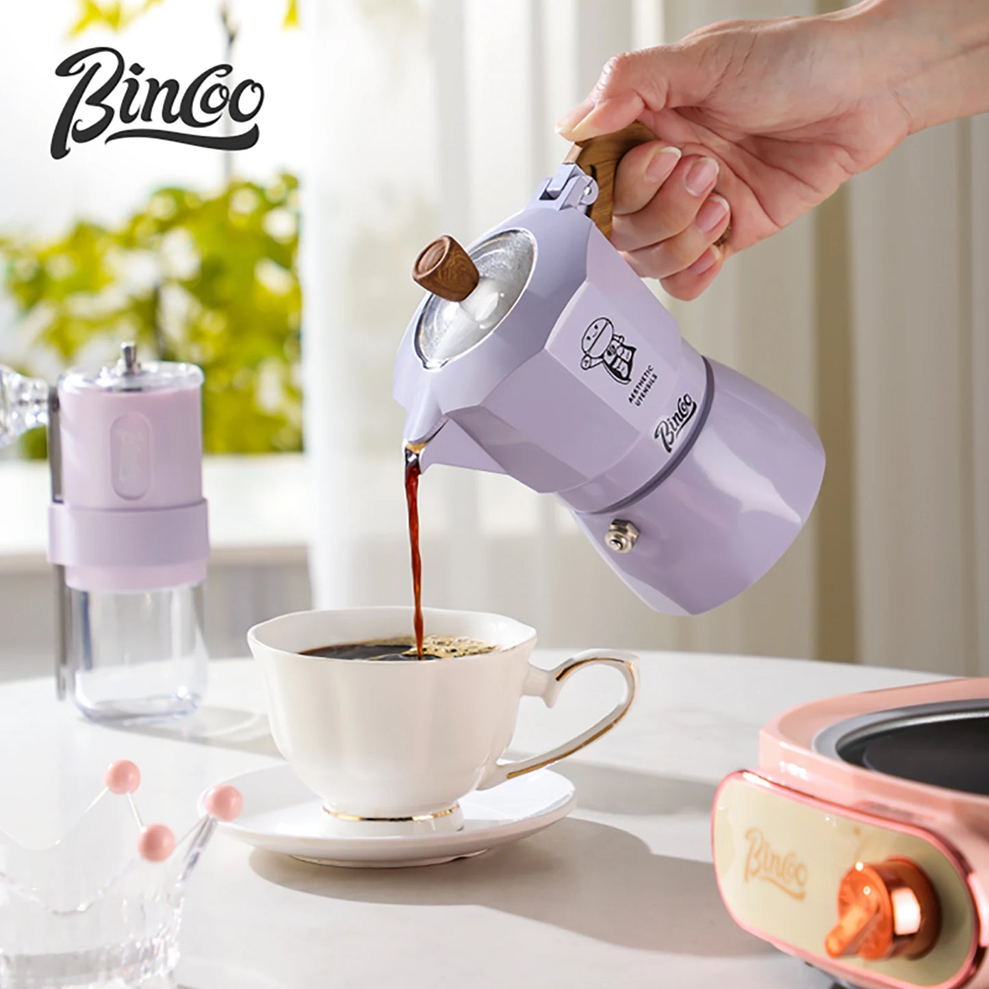 Dual Valve Moka Pot – Just Coffee Italian Espresso Maker for Camping