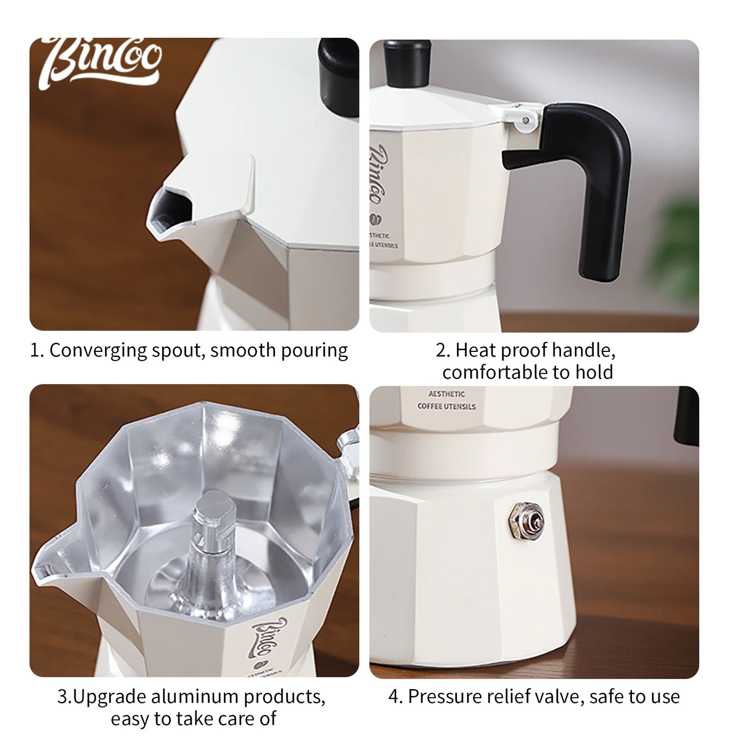 Double Valve Moka Pot – Just Coffee Electric Espresso Maker 220V 500W