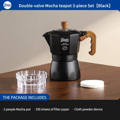 Dual Valve Moka Pot – Just Coffee Italian Espresso Maker 220V Set