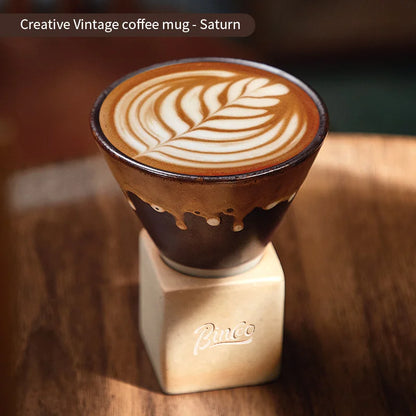 Retro Japanese Ceramic Coffee Cup Set – Just Coffee Art Glaze Edition