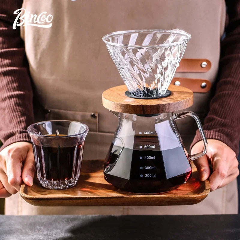 Hand Brew Coffee Maker Set – Just Coffee Sharing Pot & Long Spout Filter Cup