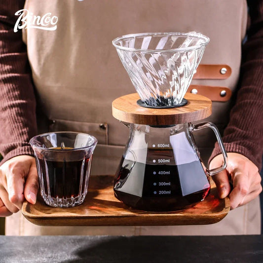 Hand Brew Coffee Maker Set – Just Coffee Sharing Pot & Long Spout Filter Cup