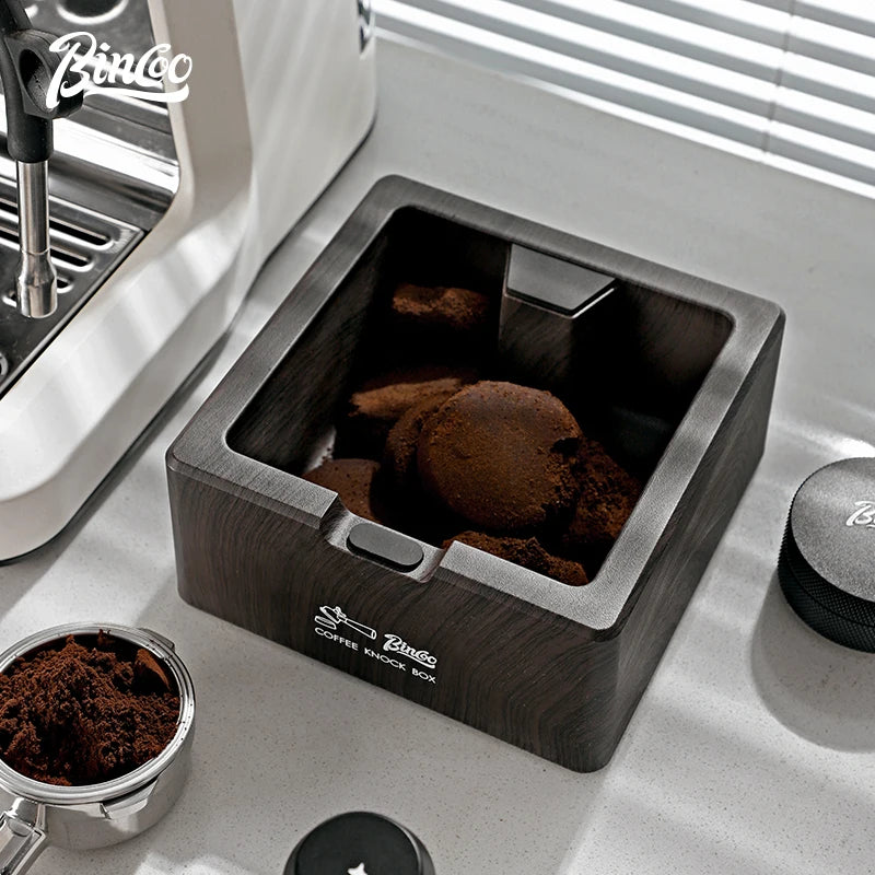 Wood Grain Coffee Knock Box – Just Coffee Large Barista Bucket