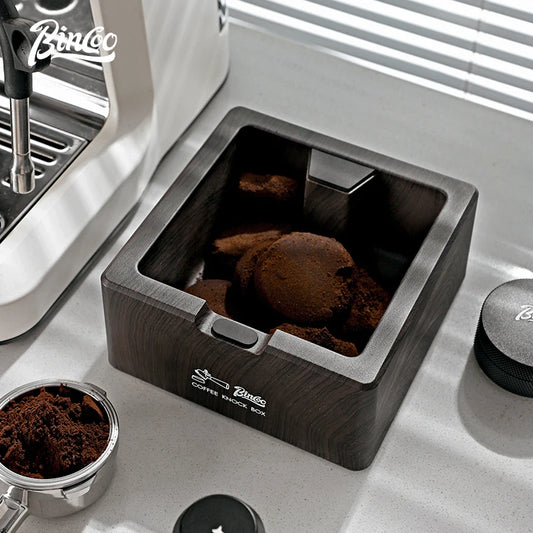 Wood Grain Coffee Knock Box – Just Coffee Large Barista Bucket