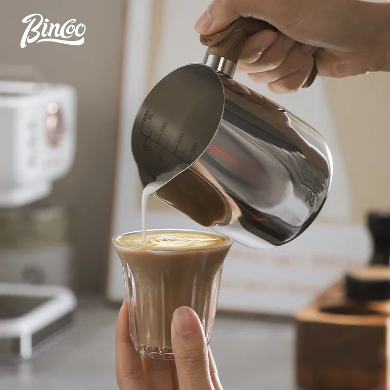 Stainless Steel Latte Milk Jug – Just Coffee Professional Frothing Cup