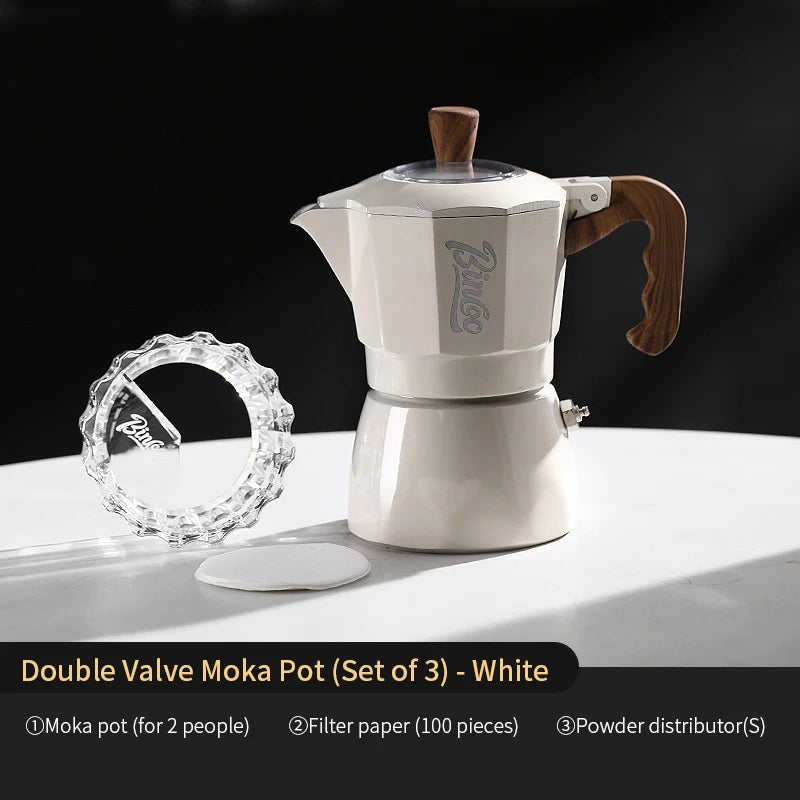 Double Valve Moka Pot – Just Coffee Italian Espresso & Mocha Maker