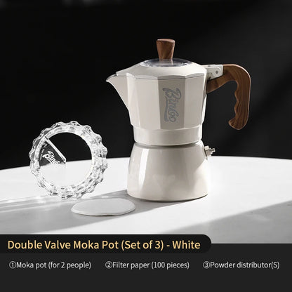 Double Valve Moka Pot – Just Coffee Italian Espresso & Mocha Maker