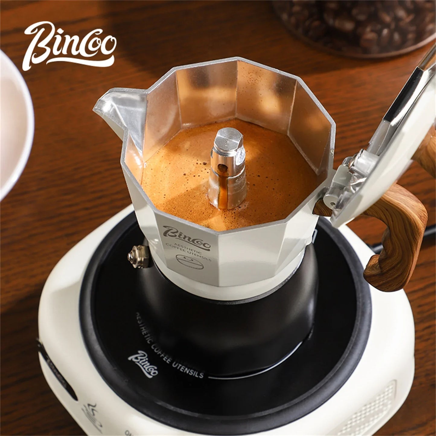 Dual Valve Moka Pot – Just Coffee Italian Espresso Maker 220V Set