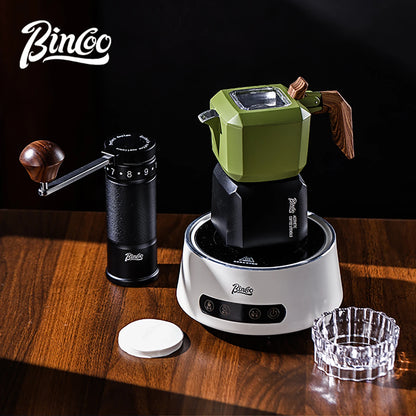Square Moka Pot Set – Just Coffee Dual Valve Espresso Maker with Grinder & Accessories