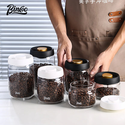 Vacuum Sealed Coffee Storage Jar – Just Coffee Glass Fresh-Keep Canister