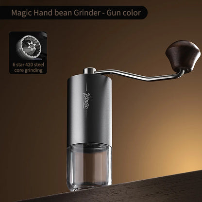 Visual Manual Coffee Grinder – Just Coffee Portable CNC Burr Hand Mill