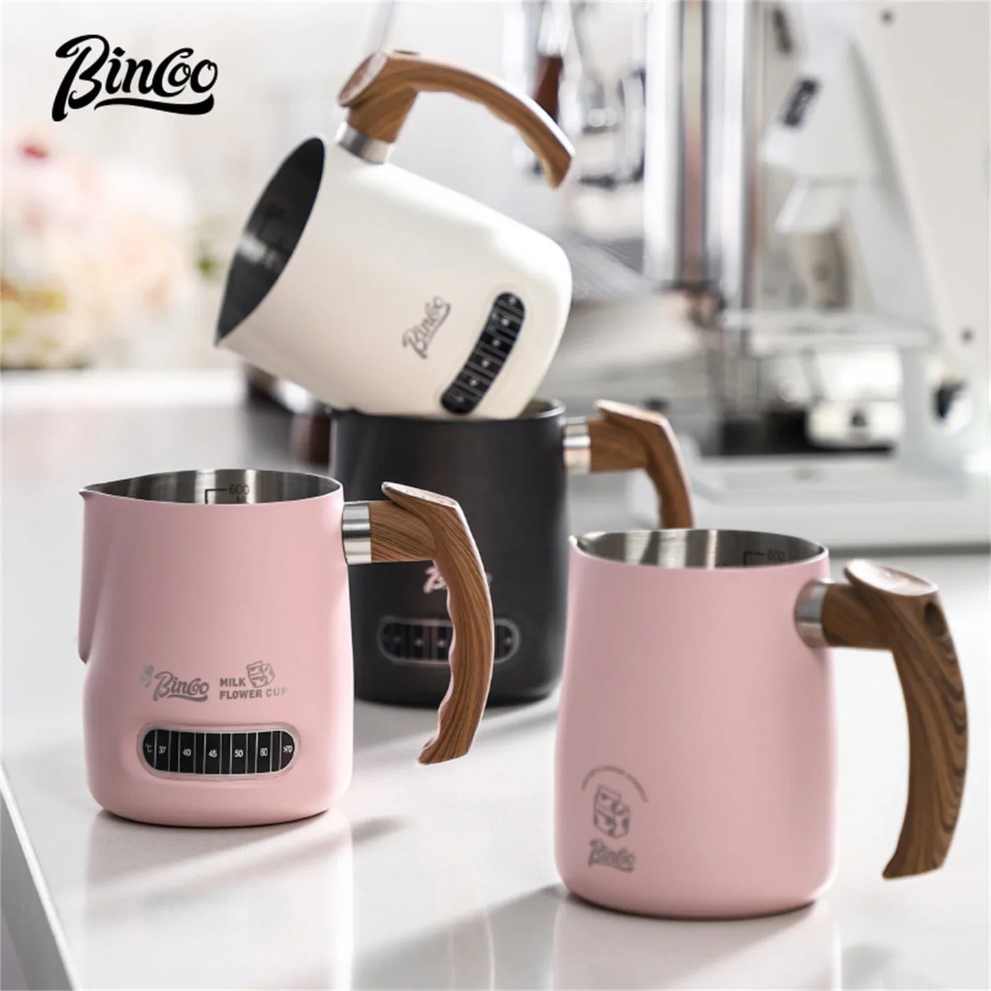 Stainless Steel Latte Art Cup – Just Coffee Temp Display Edition