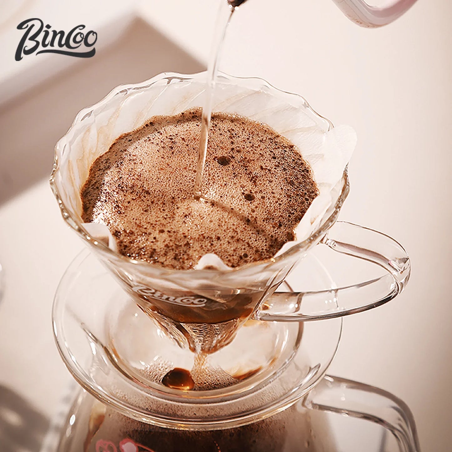 Glass Coffee Sharing Pot Set – Just Coffee Pour Over Dripper & Filter Cup
