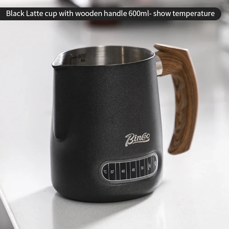 Stainless Steel Latte Art Cup – Just Coffee Temp Display Edition