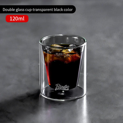 Double Wall Glass Coffee Mug 120ml – Just Coffee Espresso Edition