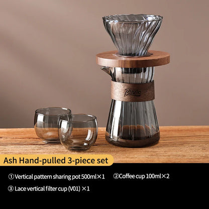 Glass Coffee Sharing Pot Set 500ml – Just Coffee Pour Over Dripper V01