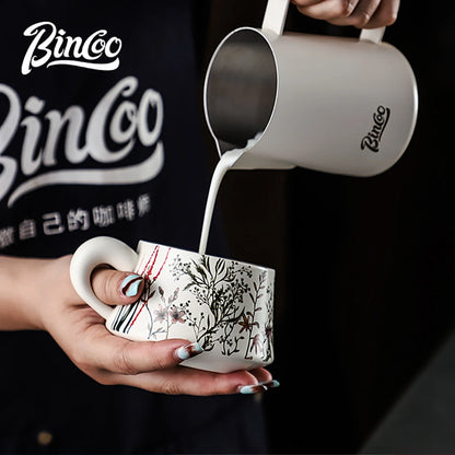 Ceramic Coffee Cup with Saucer 260ml – Just Coffee Latte Art Edition