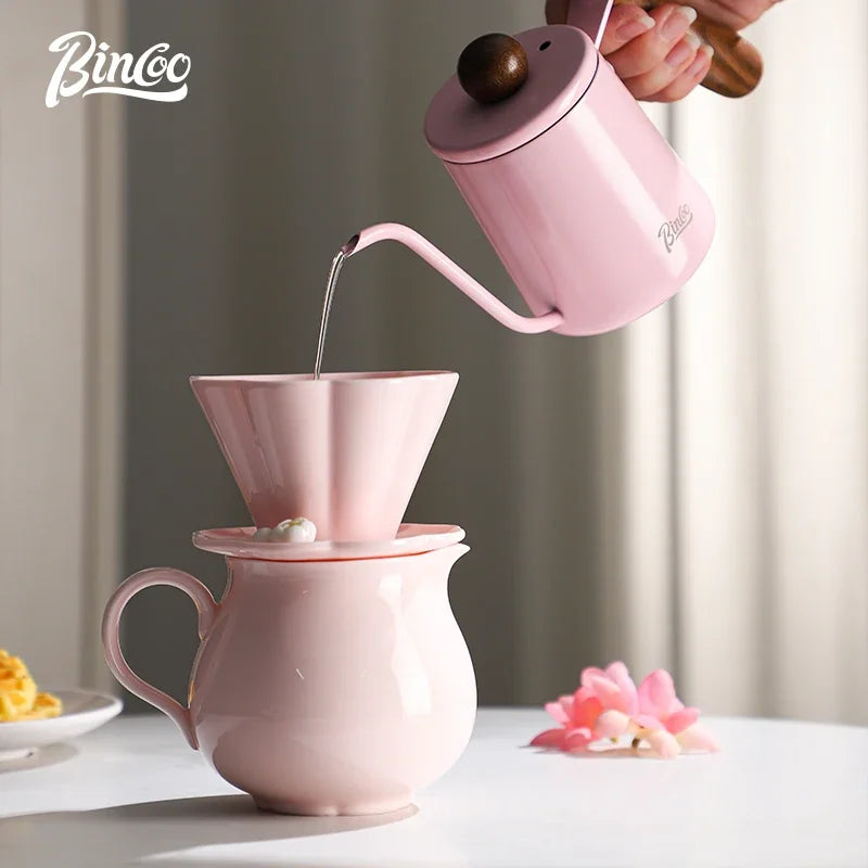 Hand Brew Coffee Pot Set – Just Coffee Ceramic Sharing Pot & Filter Cup