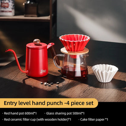Hand Brew Coffee Pot Set 600ml – Just Coffee Reusable Dripper & Sharing Pot