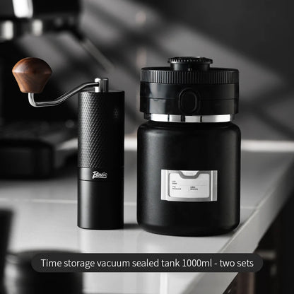 Coffee Bean Vacuum Canister 1000ml – Just Coffee Stainless Steel Airtight Jar