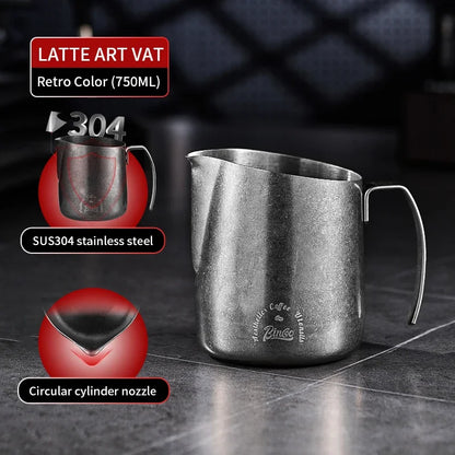 Stainless Steel Milk Frothing Jug – Just Coffee Latte Art Edition