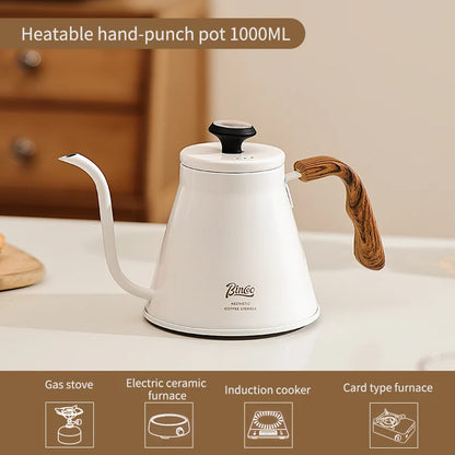 Gooseneck Coffee Brewing Pot 1L – Just Coffee Temp Gauge Edition