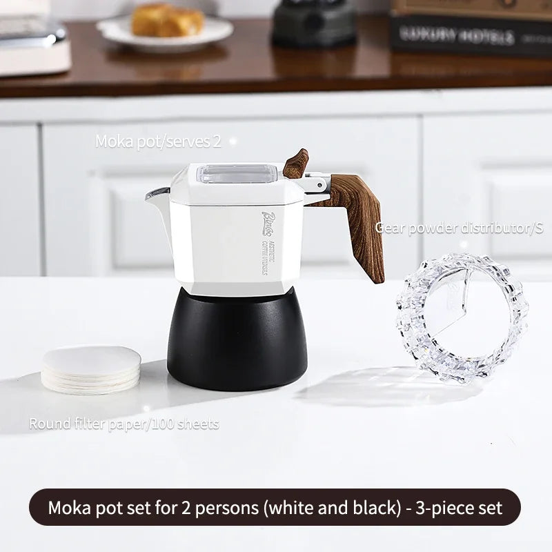 Double Valve Moka Pot 2-Cup – Just Coffee Italian Espresso Set