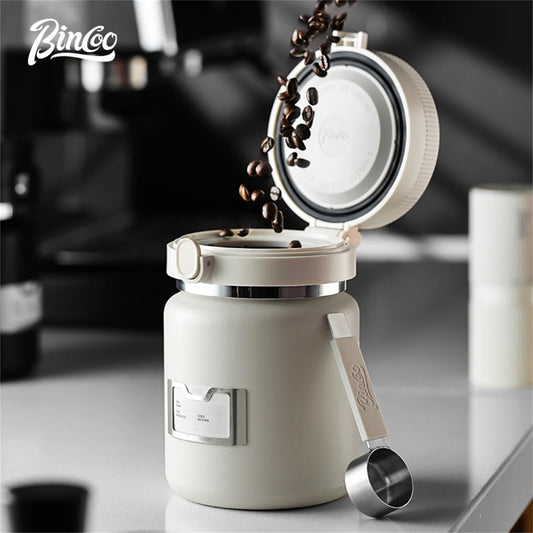 Coffee Bean Vacuum Canister 1000ml – Just Coffee Stainless Steel Airtight Jar