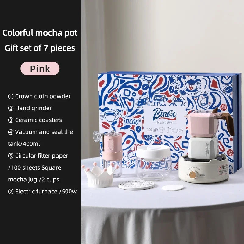 Dual Valve Square Moka Pot Set – Just Coffee Gift Edition