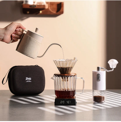 Clear Vertical Sharing Pot Set – Just Coffee Hand Brewed Kit (1–2 Cups)
