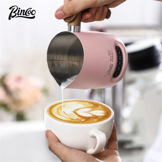 Stainless Steel Latte Art Cup – Just Coffee Temp Display Edition