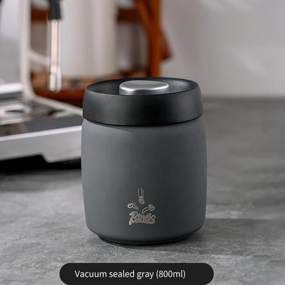 Stainless Steel Coffee Storage Canister – Just Coffee Vacuum Seal Tank