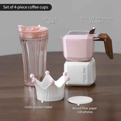 Dual Valve Moka Pot – Just Coffee Square Espresso Maker 220V