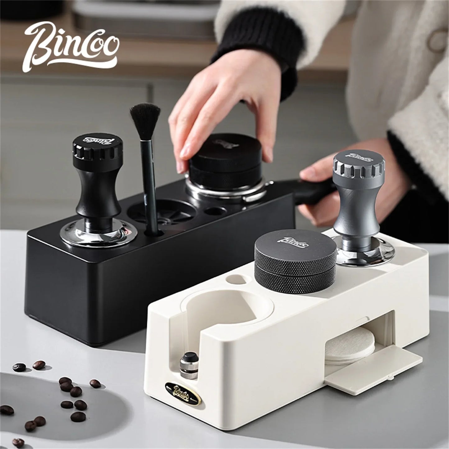 Coffee Tamper Base Set – Just Coffee Barista Storage Station