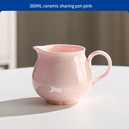 Hand Brew Coffee Pot Set – Just Coffee Ceramic Sharing Pot & Filter Cup