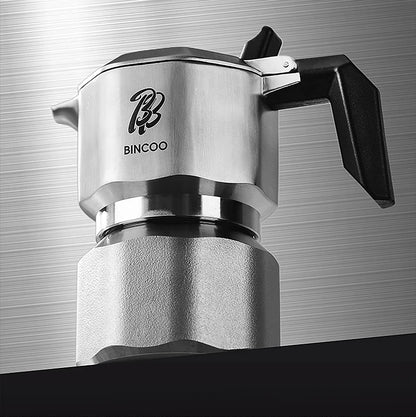 Three Valve Moka Pot – Just Coffee 316 Stainless Steel Espresso Maker