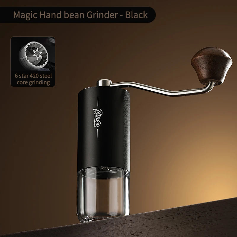 Visual Manual Coffee Grinder – Just Coffee Portable CNC Burr Hand Mill