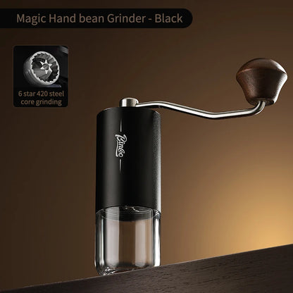 Visual Manual Coffee Grinder – Just Coffee Portable CNC Burr Hand Mill