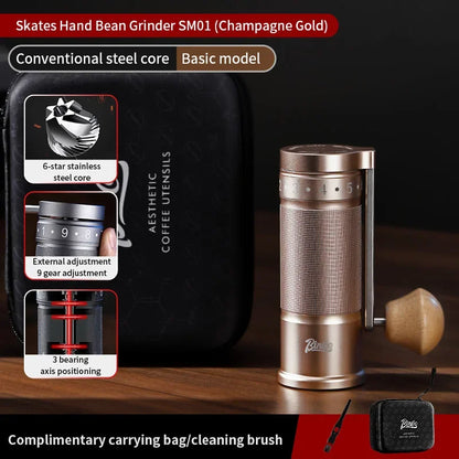 Manual Coffee Grinder – Just Coffee Portable Stainless Steel Burr Mill