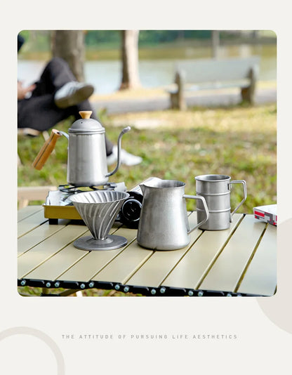 Stainless Steel Pour Over Coffee Dripper – Just Coffee V-Shaped Reusable Filter